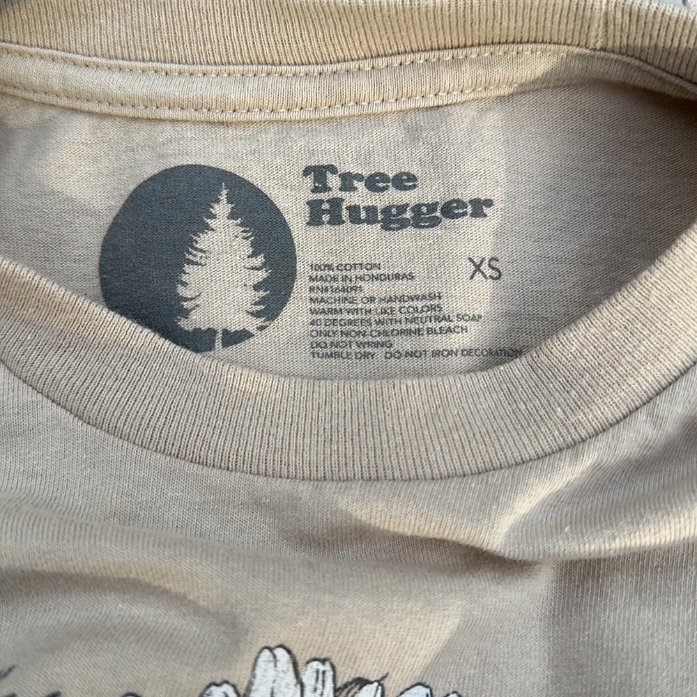 Tree Hugger Mushrooms Graphic Tee Front& Back Pri… - image 4